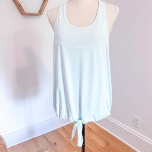 Stella McCartney x Adidas | Blue Climachill Racerback Drawstring Waist Tank L